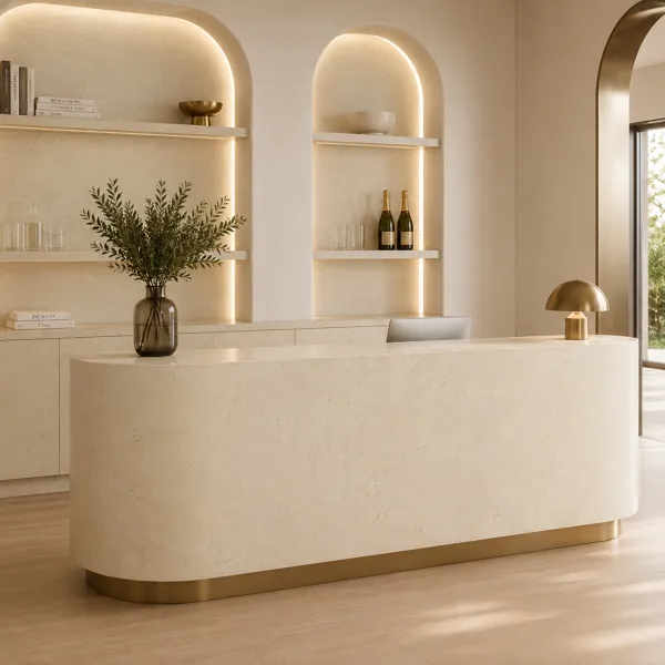 Soft Cream Marble Texture – Sparse Warm Hairline Veins back