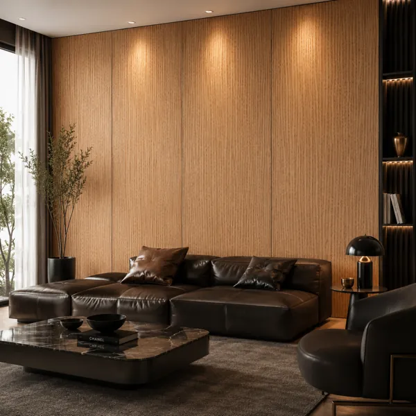 Golden Amber Fine Linear Grain Wood Texture back