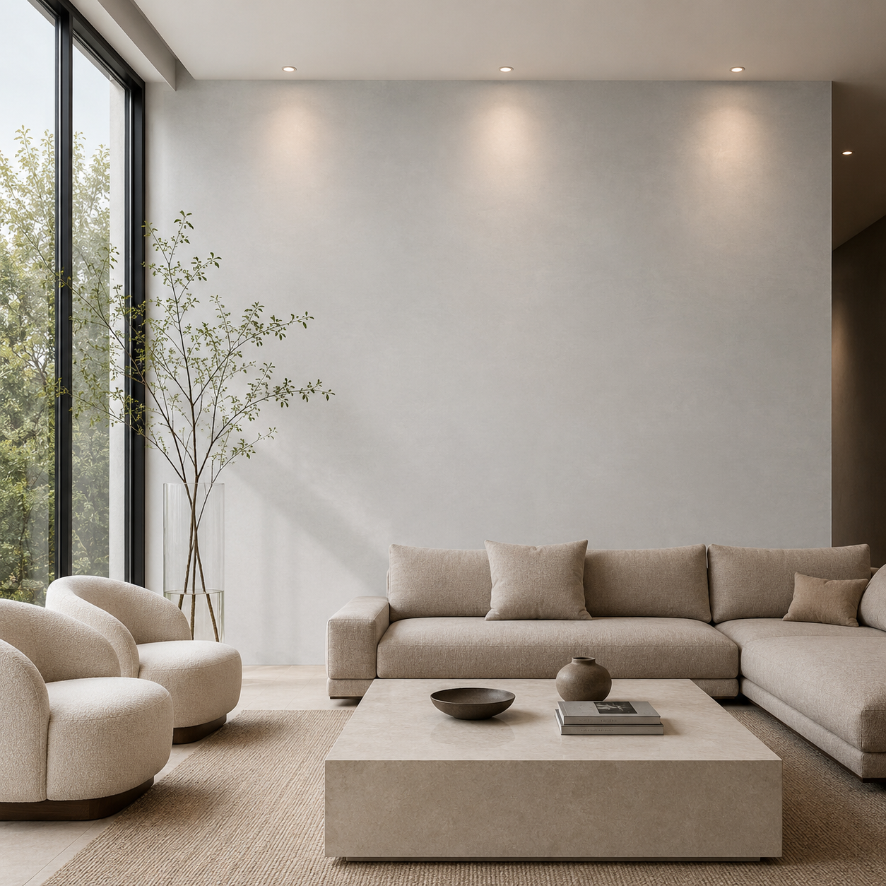 Soft Pearl White Brushed Smooth Plaster Texture 2