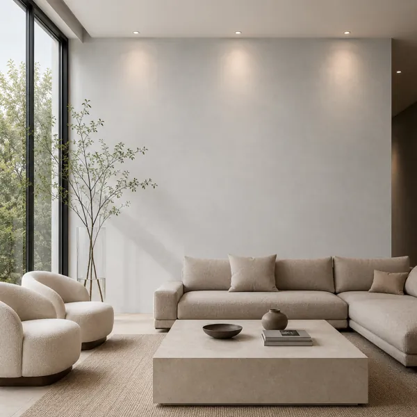 Soft Pearl White Brushed Smooth Plaster Texture back
