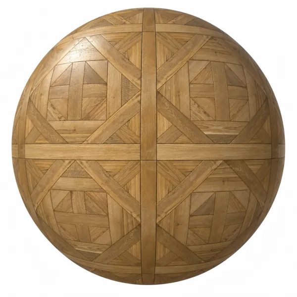 Golden Oak Geometric Panel Parquet Texture