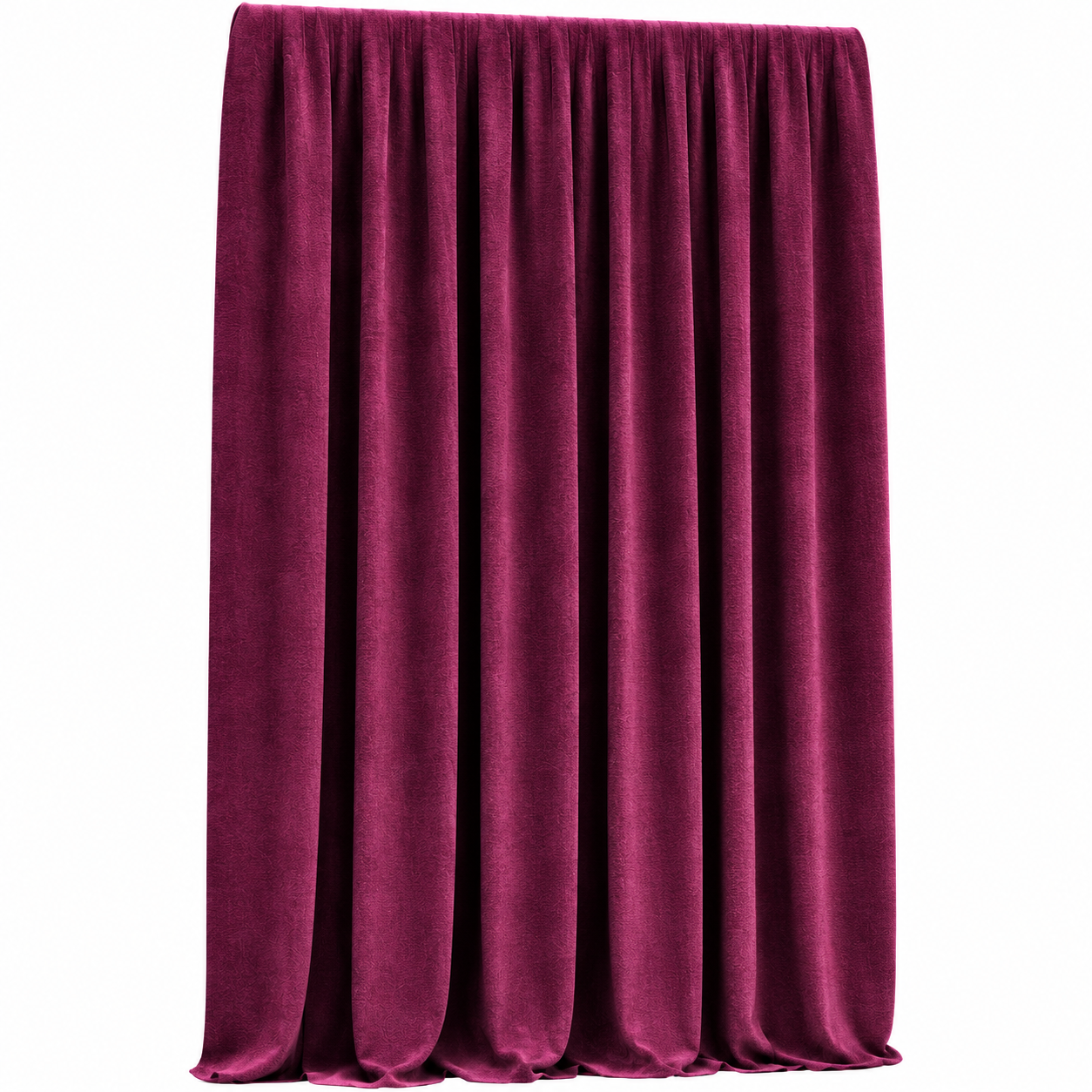 Modern Pleated Curtain Set 3D Model 3