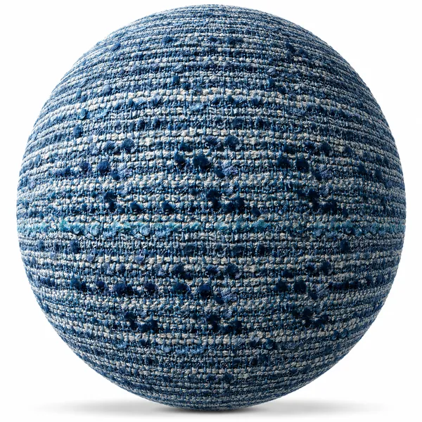 Blue & White Bouclé Fabric Texture
