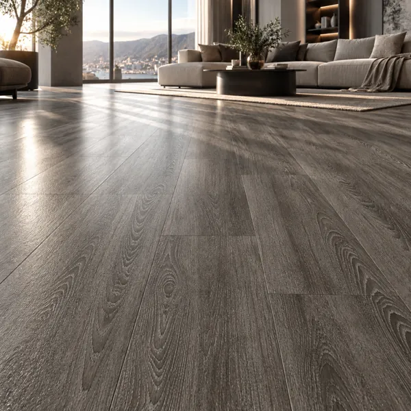 Charcoal Grey Deep Grain Parquet Texture back