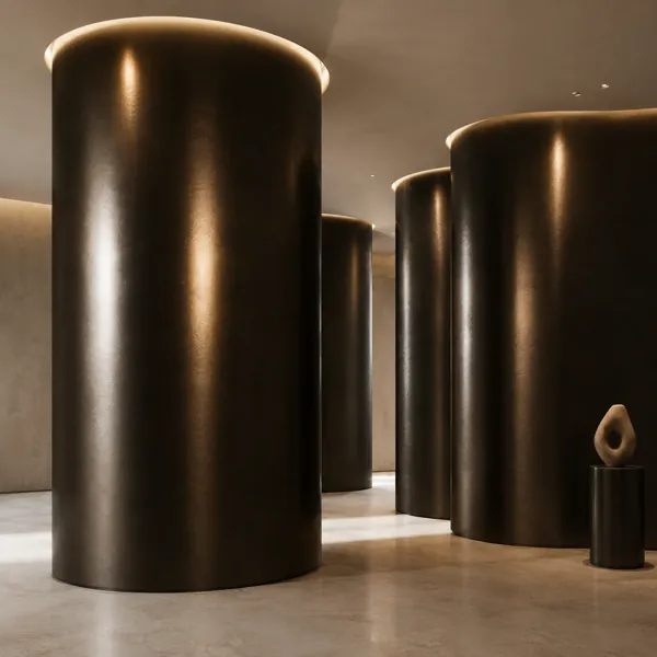 Dark Antique Bronze Polished Metal Texture back