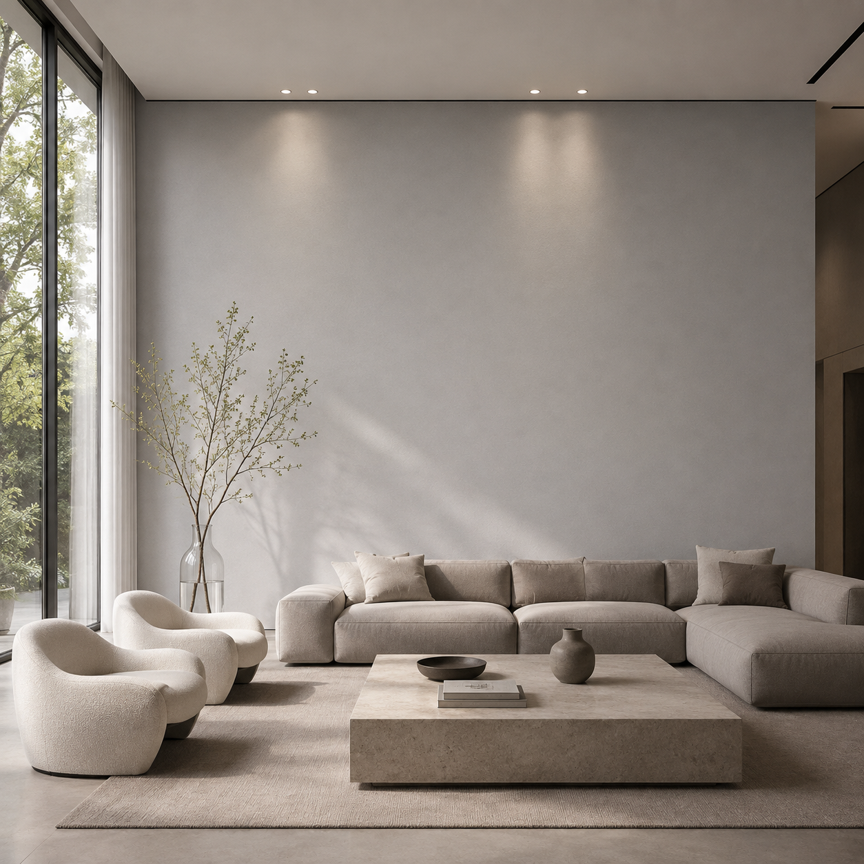 Light Cool Grey Fine Grain Plaster Texture 2