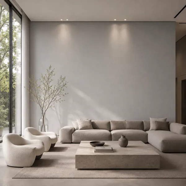 Light Cool Grey Fine Grain Plaster Texture back
