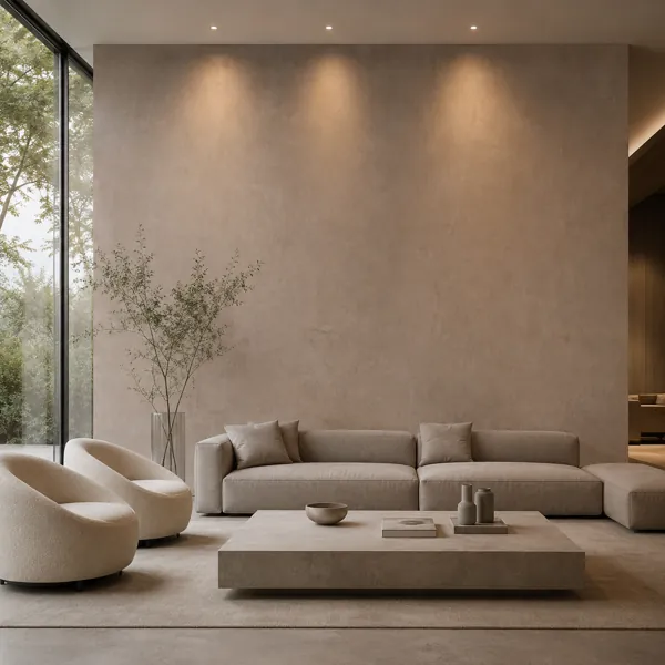 Warm Taupe Mottled Plaster Texture back