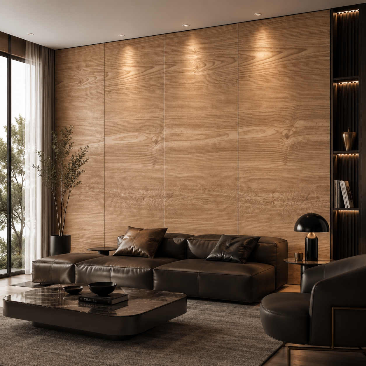 Warm Caramel Linear Grain Wood Texture 2
