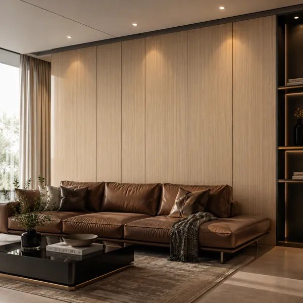 Natural Beige Fine Vertical Grain Wood Texture back