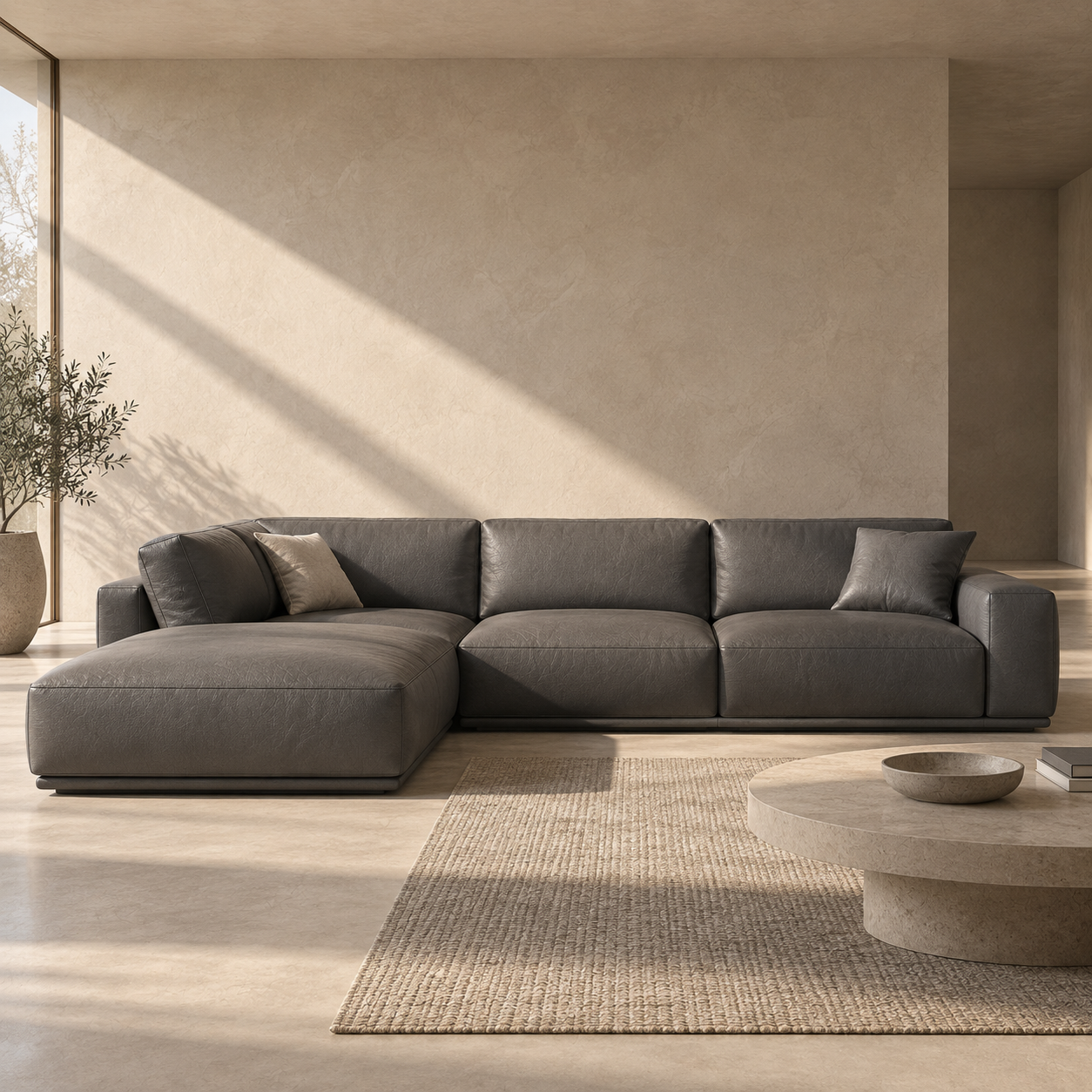 Charcoal Gray Fine Grain Leather Texture 2