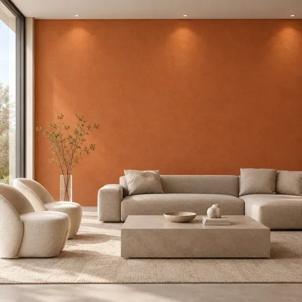 Burnt Terracotta Fine Grain Plaster Texture back