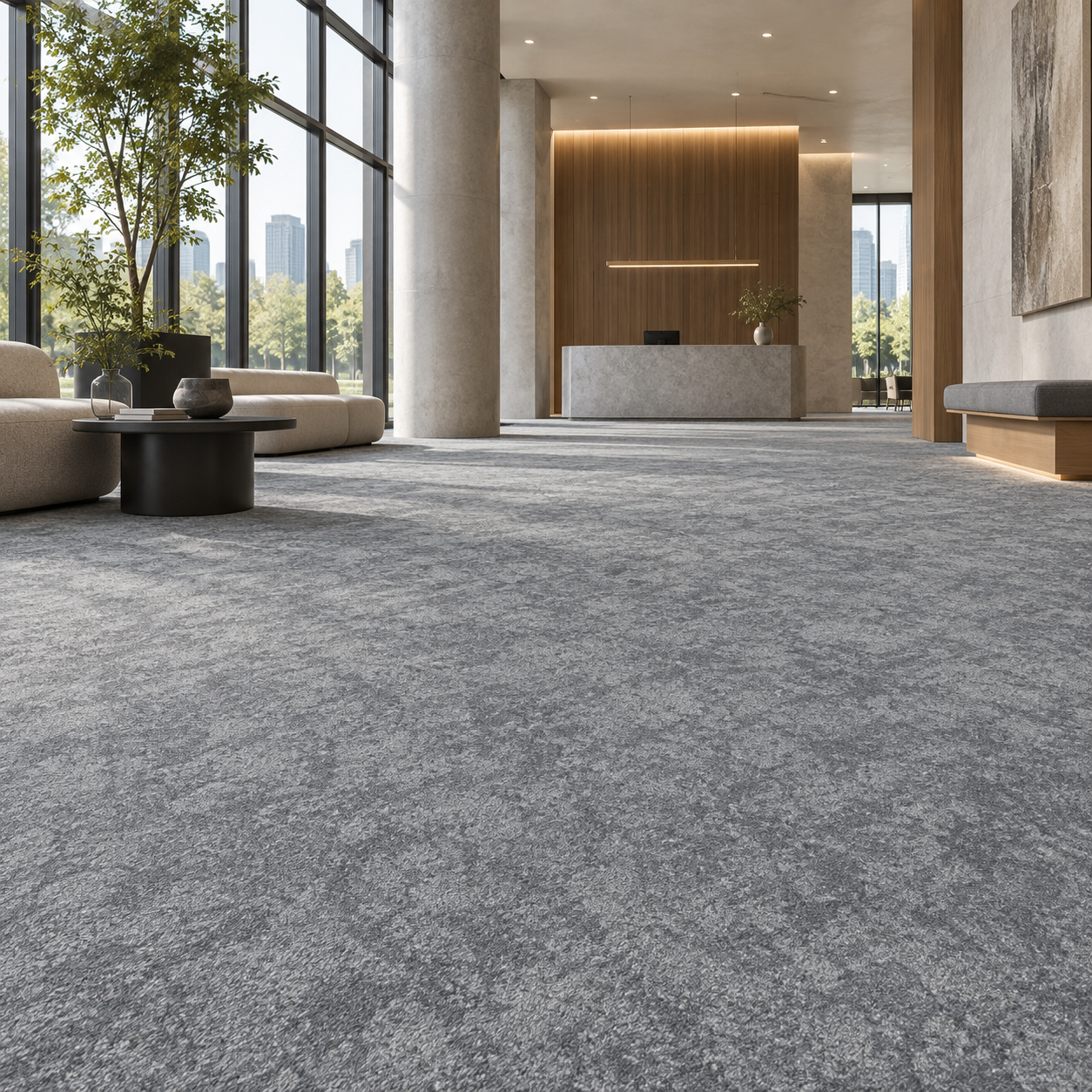 Cloud Mottled Medium Gray Carpet Texture 2