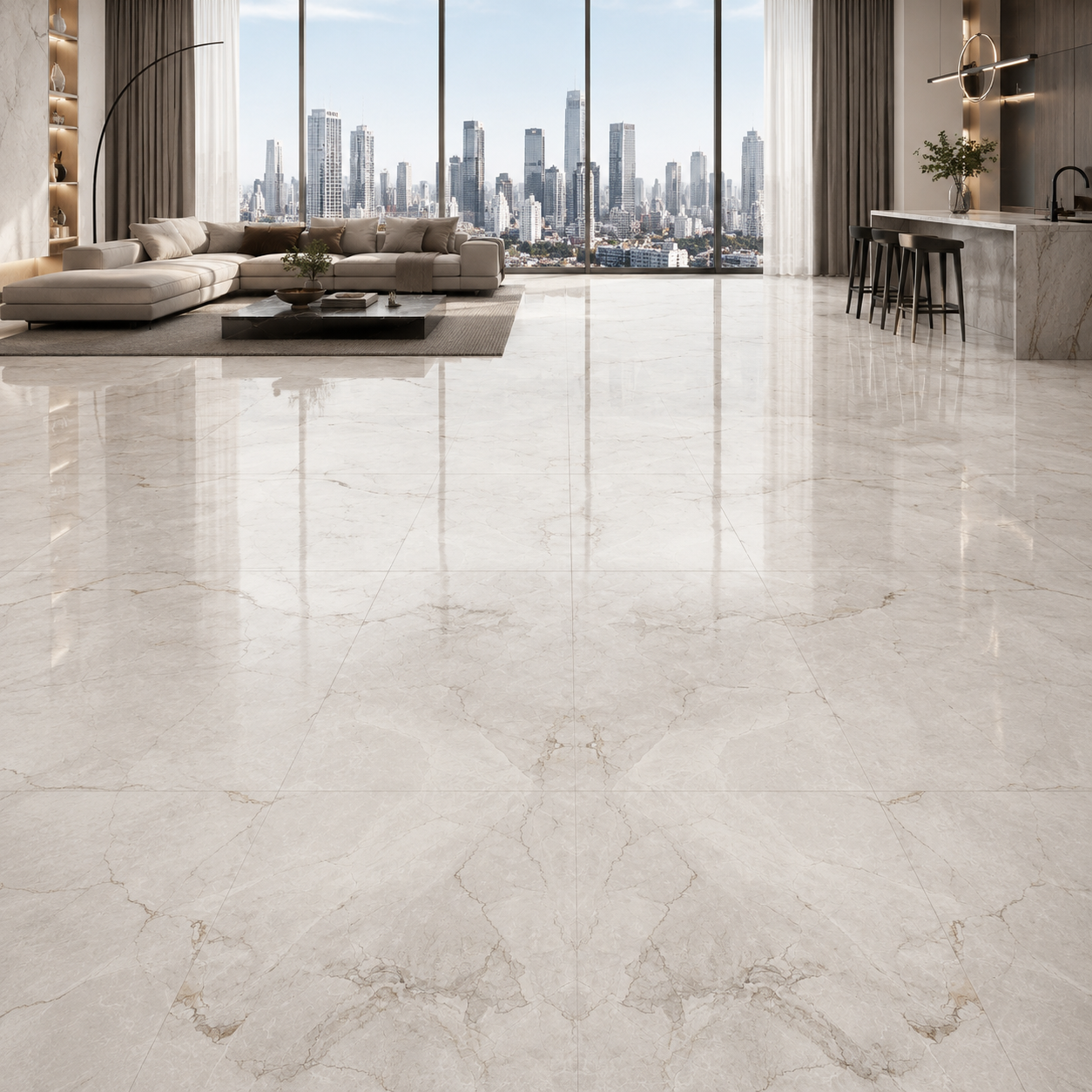 Ivory Ceramic Texture – Symmetrical Taupe Fracture Veins Texture 2