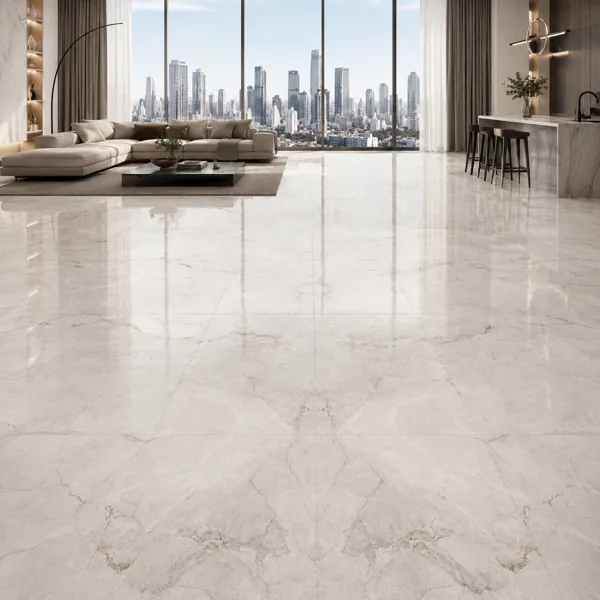 Ivory Ceramic Texture – Symmetrical Taupe Fracture Veins Texture back