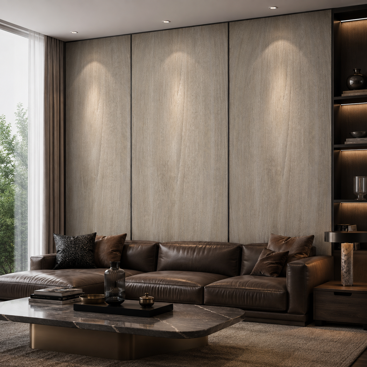Pale Greige Fine Grain Wood Texture 2