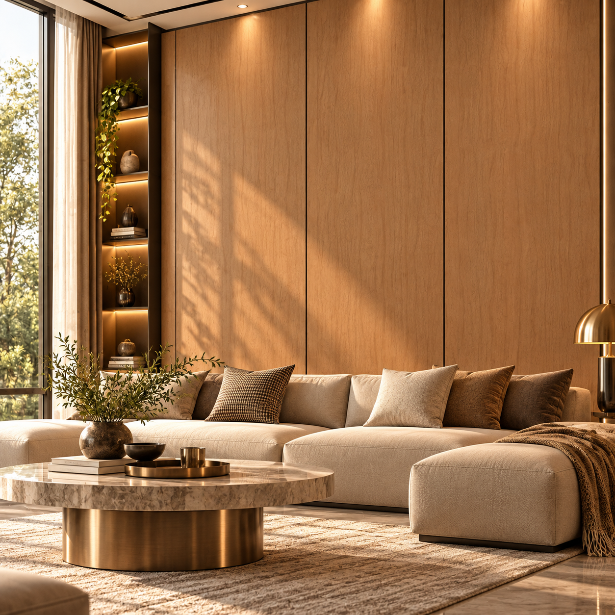 Warm Terracotta Brown Subtle Vertical Grain Wood Texture 2