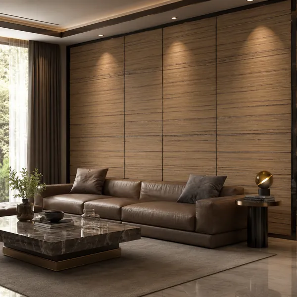 Warm Brown Dark Linear Grain Wood Texture back