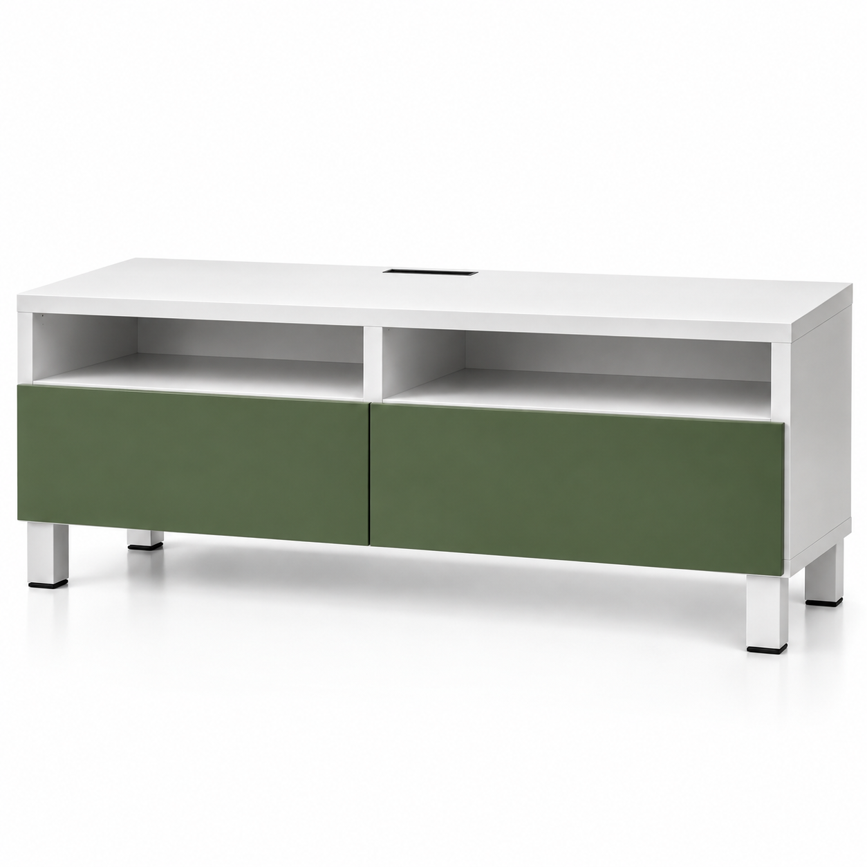 Modern TV Console Set with Three Cabinet Variants 3D Model 8