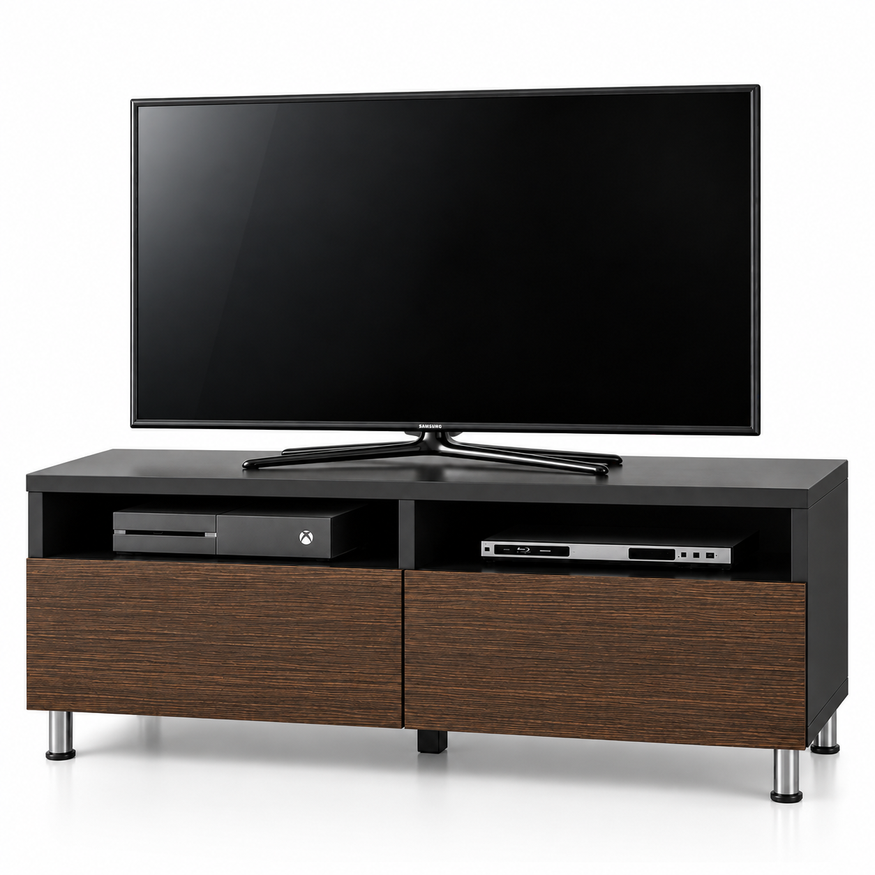 Modern TV Console Set with Three Cabinet Variants 3D Model 4