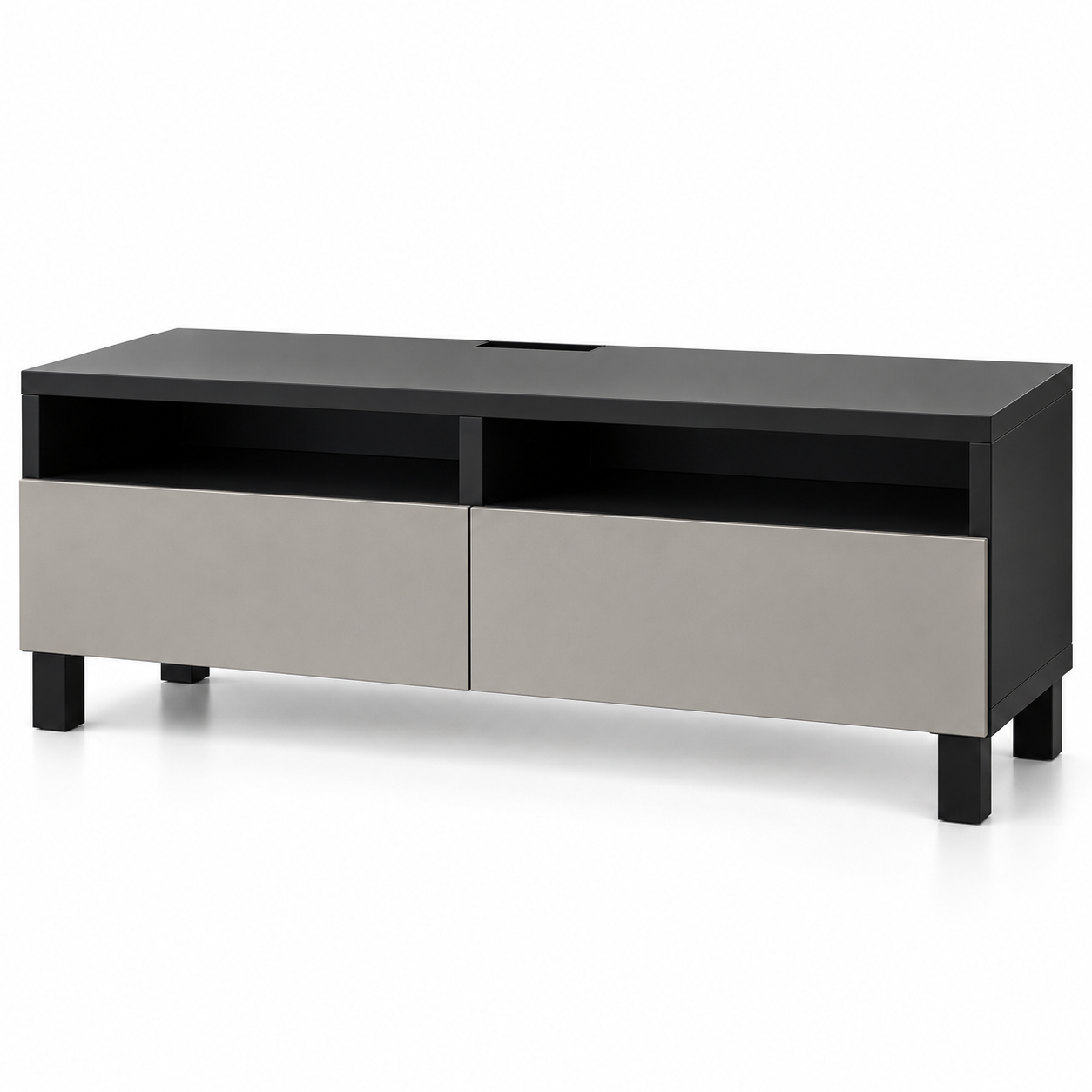 Modern TV Console Set with Three Cabinet Variants 3D Model 6
