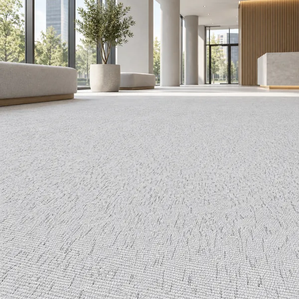 Off White Grey Flecked Woven Carpet Texture back