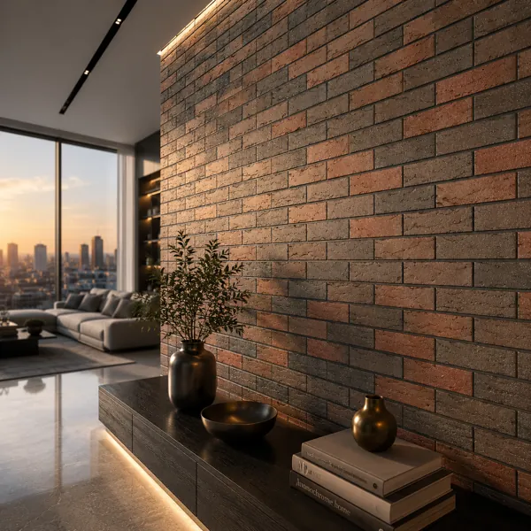 Rust and Charcoal Brick Stone Texture back