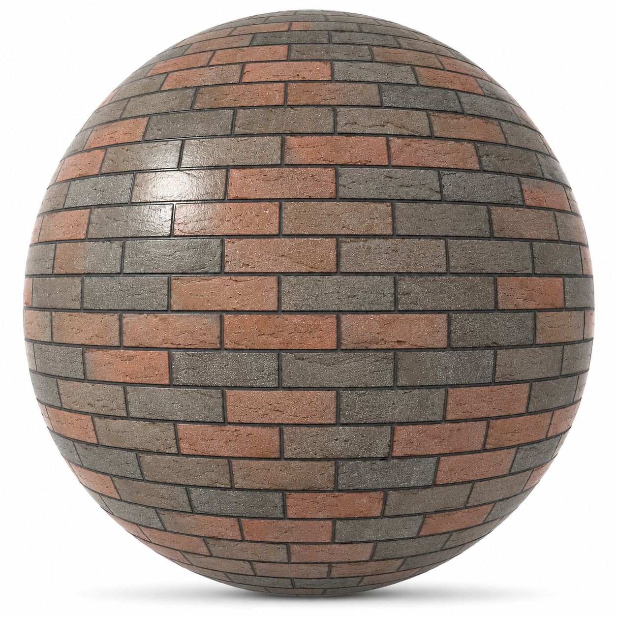 Rust and Charcoal Brick Stone Texture 1
