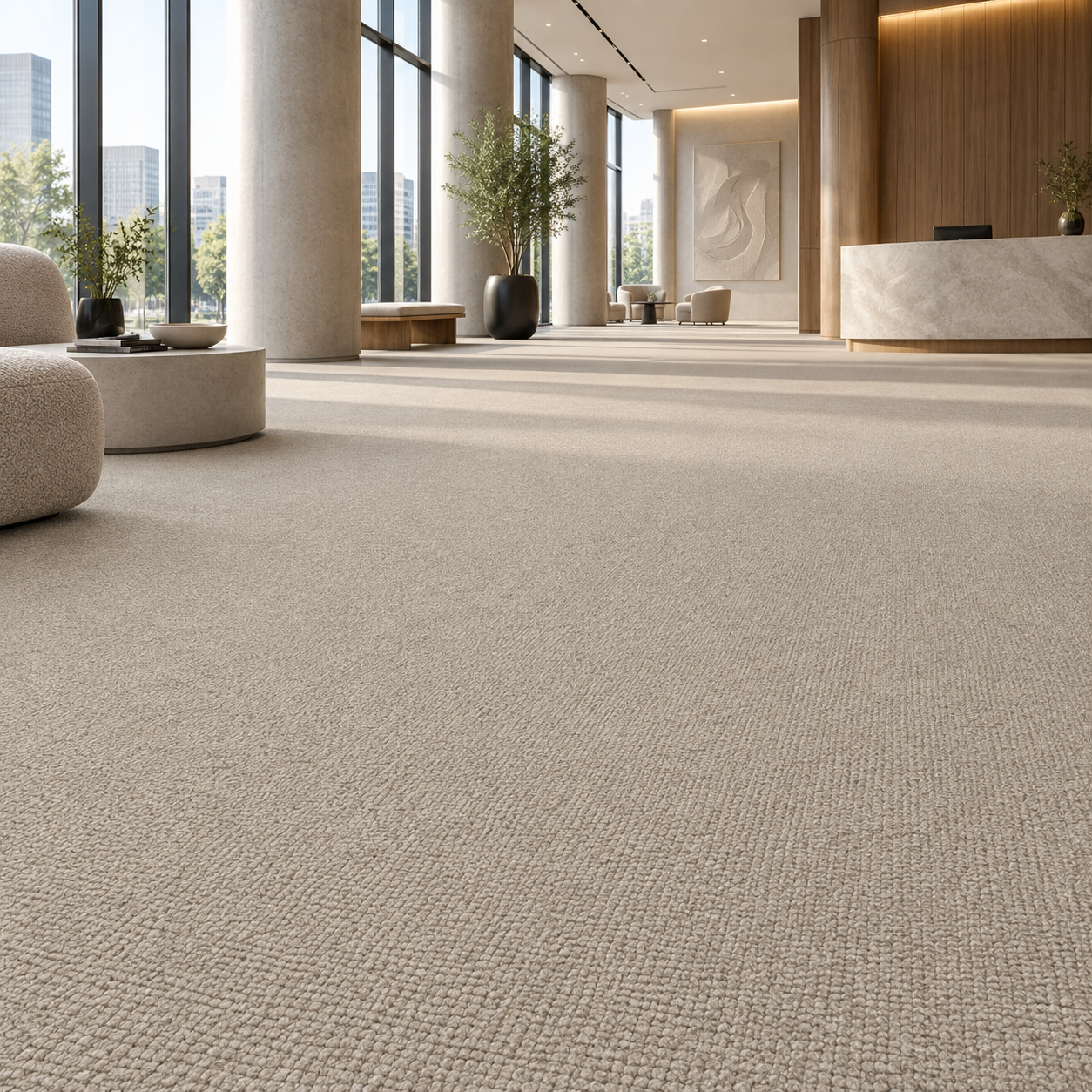 Warm Beige Fine Loop Carpet Texture 2