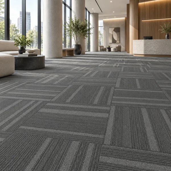 Dark Gray Linear Tile Pattern Carpet Texture back