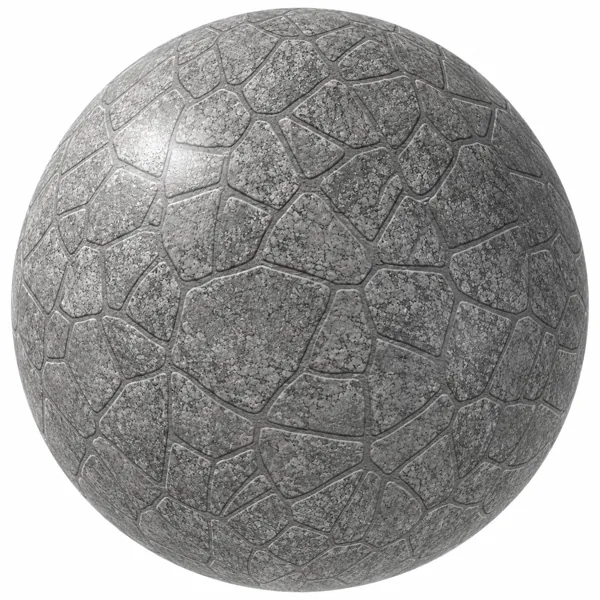 Cool Gray Pebbled Irregular Flagstone Texture