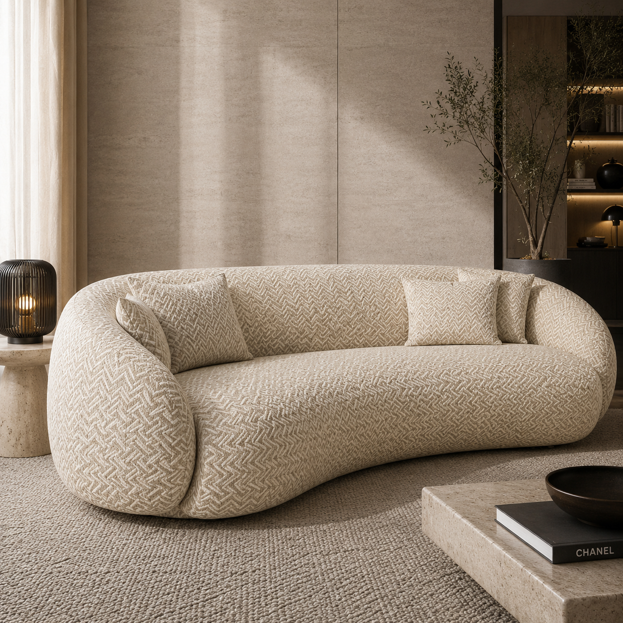 Ivory Chevron Fabric Texture 2
