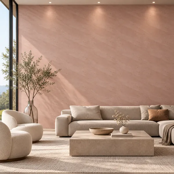 Dusty Rose Soft Brushed Plaster Texture back