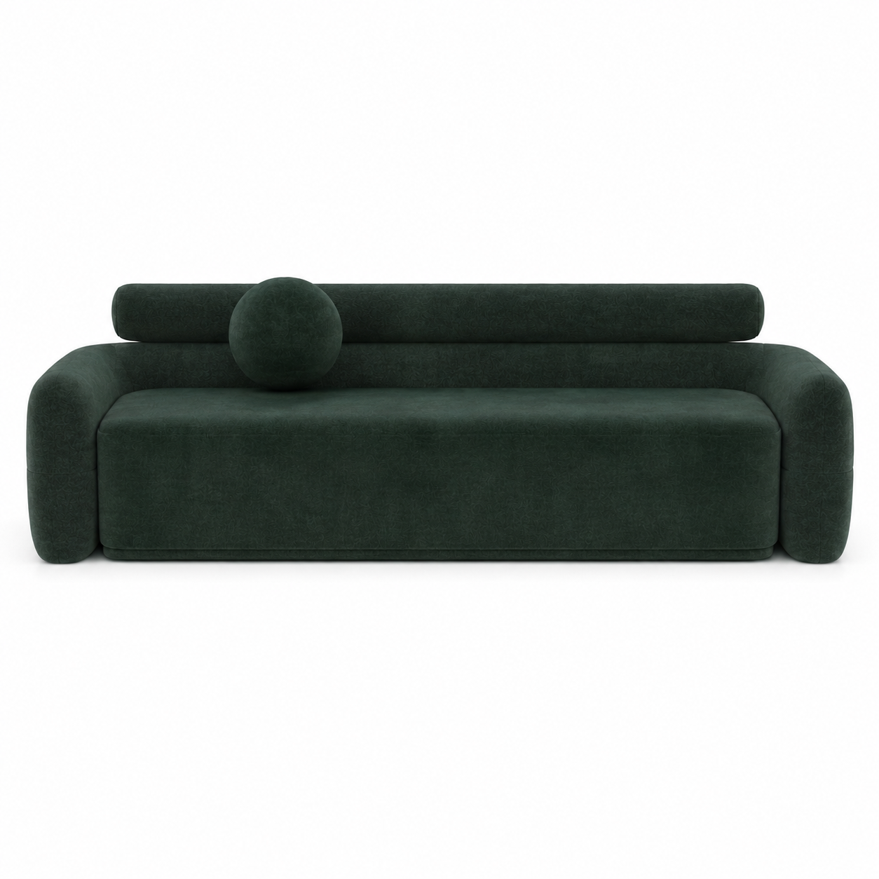 Deep Green Bolster Back Minimalist Sofa 3