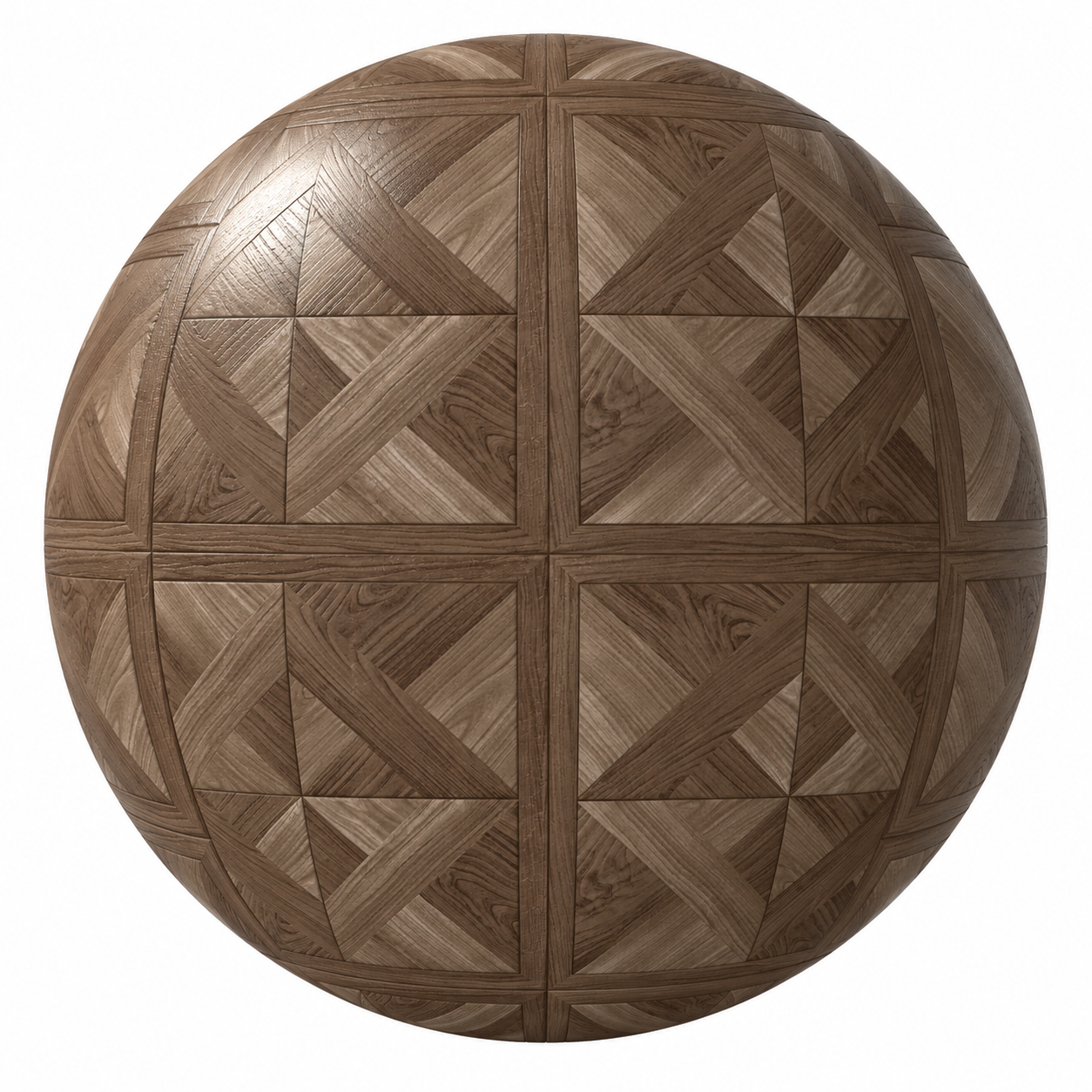 Warm Taupe Framed Geometric Parquet Texture 1
