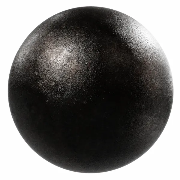 Deep Black Rough Cast Metal Texture