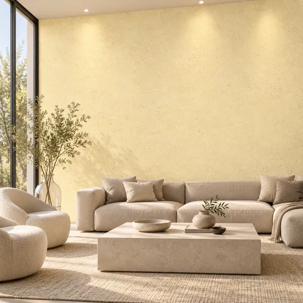 Pale Butter Yellow Fine Grain Plaster Texture back