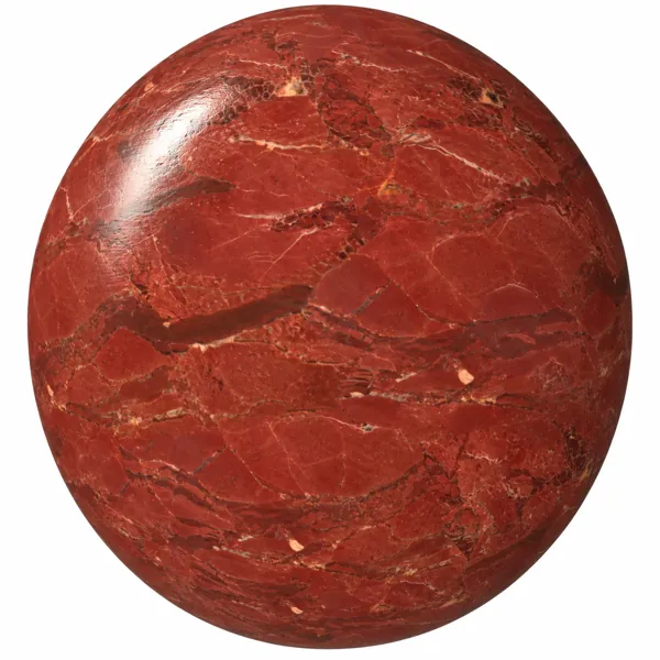 Deep Red Fractured Breccia Marble Texture