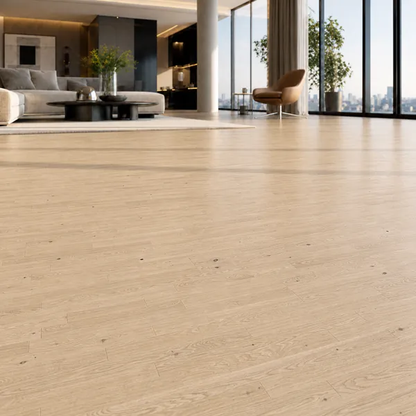 Pale Blond Short-Plank Knotty Wood Parquet back