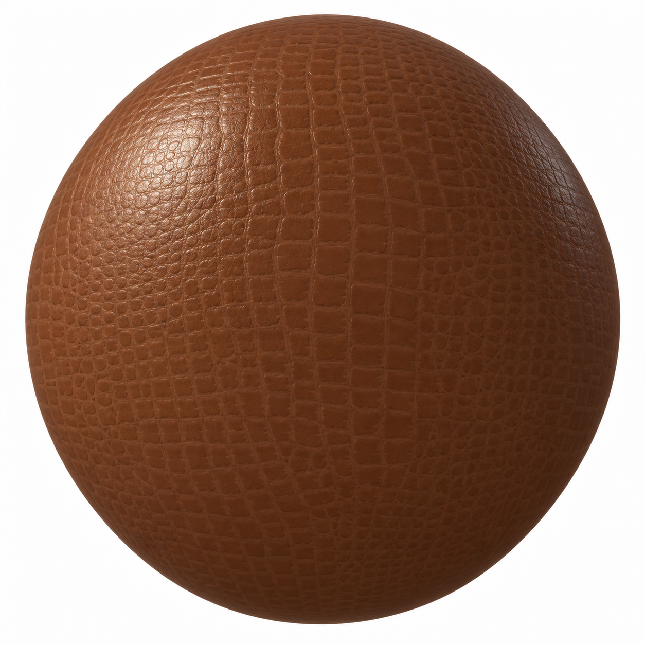 Warm Brown Crocodile Grain Leather Texture