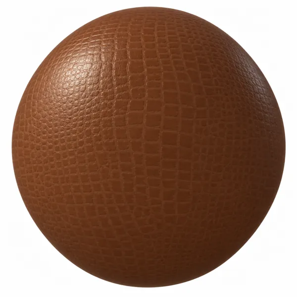 Warm Brown Crocodile Grain Leather Texture