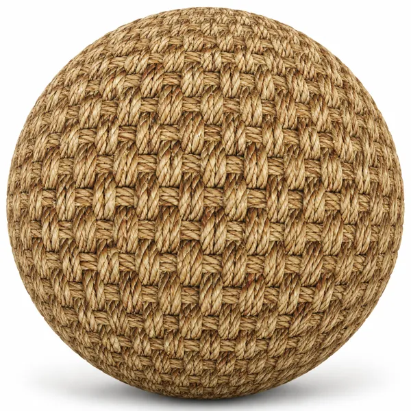 Golden Straw Chunky Basket Weave Carpet Texture