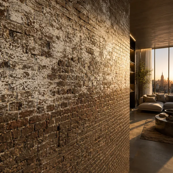 Weathered Brown Stone Brick Texture – Whitewashed Patches Texture back