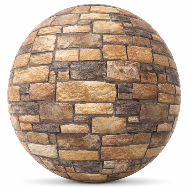 Mixed Rustic Blocks Golden Beige Stone Texture