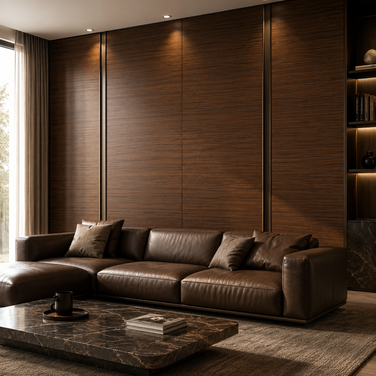 Fine Linear Grain Warm Brown Wood Texture 2