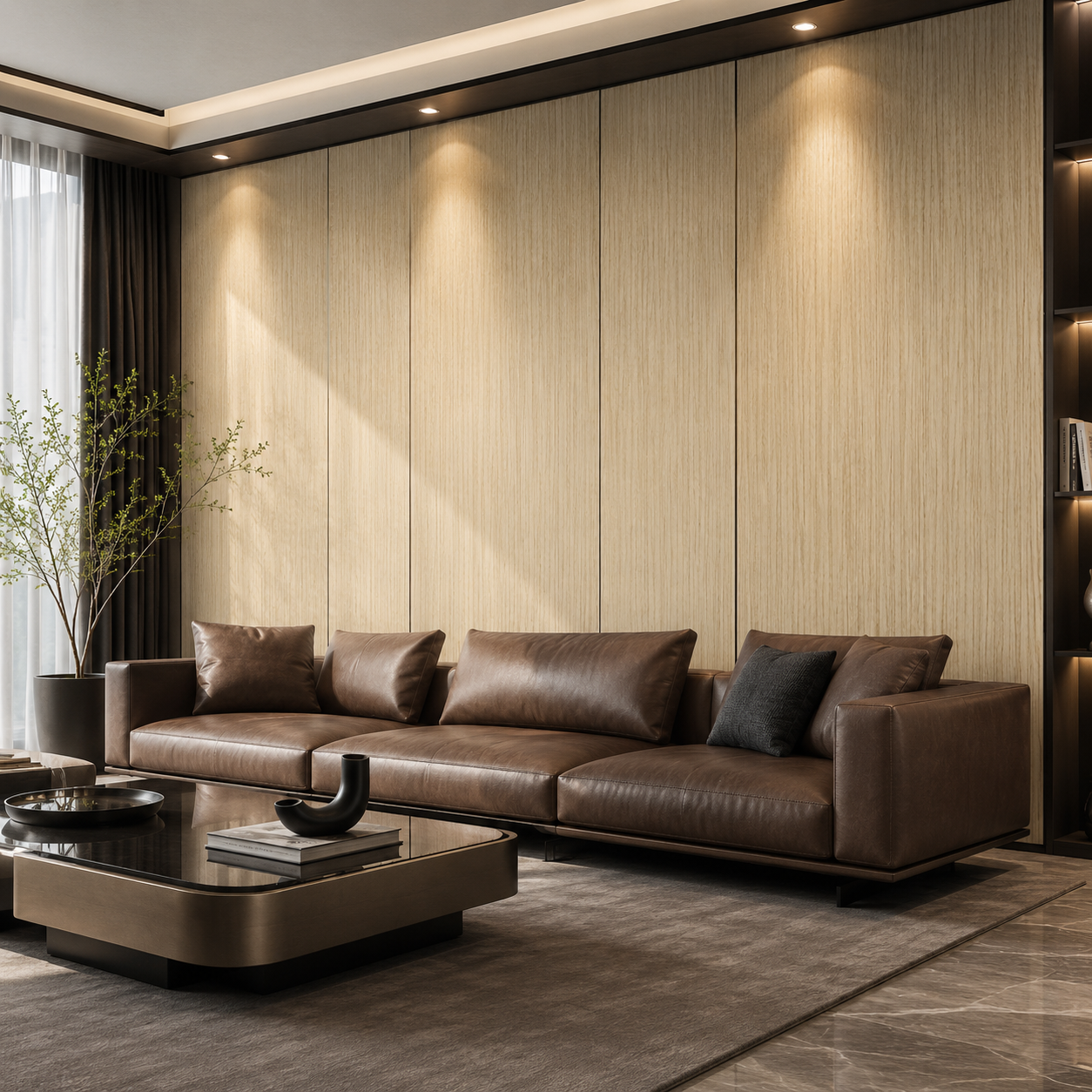 Light Beige Fine Vertical Grain Wood Texture 2