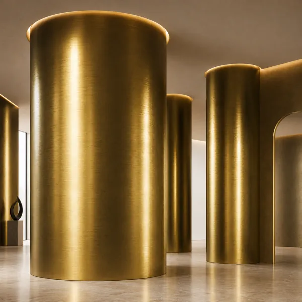 Warm Gold Brushed Reflective Metal Texture back