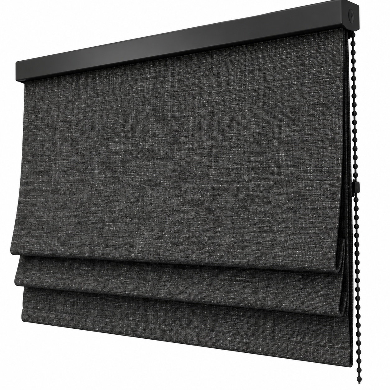 Black and White Roman Shade Set 3D Model 7