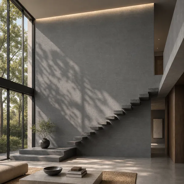 Dark Graphite Grey Brushed Concrete Texture back