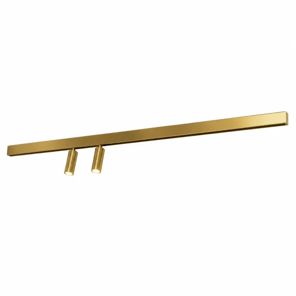 Gold Linear Track Spot Light – Twin Angled Heads 3D Model